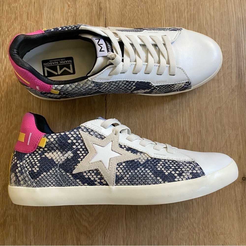 Mark Nason Star Sneakers Snake Print
